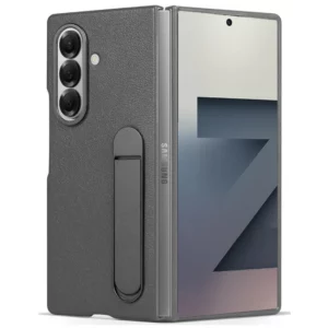 Samsung Étui en cuir KINDSUIT avec support pour Galaxy Z Fold 7 GRIS