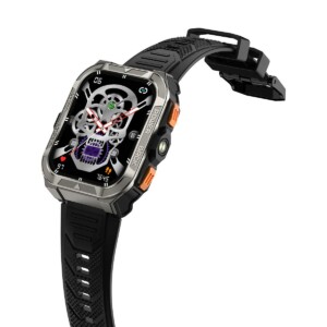 Blackview W80 Pro GPS Montre Intelligente de Sport en Plein Air avec Lampe de Poche LED Intégrée 1,91 pouces 900mAh