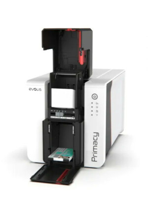 Card Imaging Evolis Primacy  Dual Sided ID Printer & Supplies Bundle Badge Machine