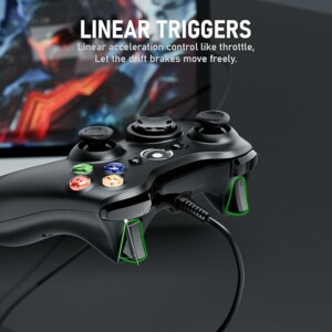 Diswoe 2 Pack Manette pour Xbox 360, 2 Pack Manette PC, Joystick Manette de Jeu pour Xbox 360/ Slim/PC Windows 7/8/10/11/XP, Gamepad Filaire avec Double Vibration/Design Ergonomique